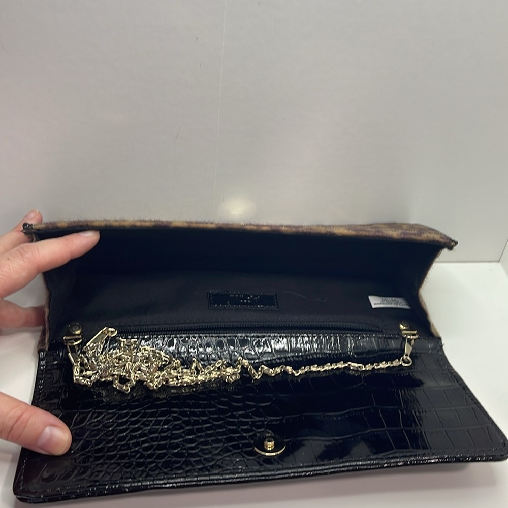 Brown Leopard Print Clutch - Picture 7 of 11